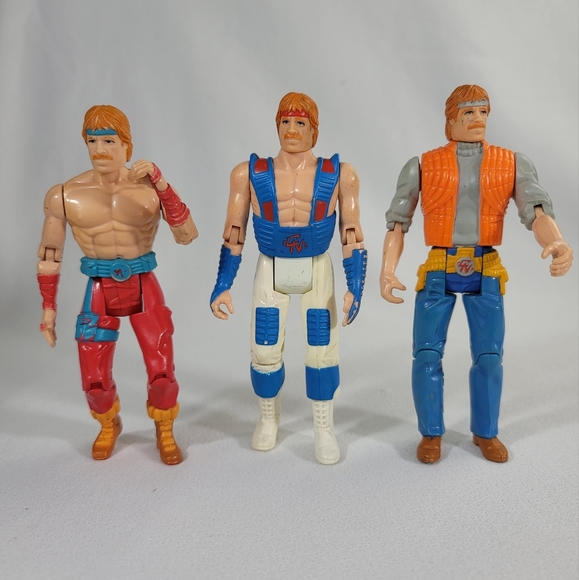 (3) Vtg Chuck Norris Toy Figures - Picture 1 of 11